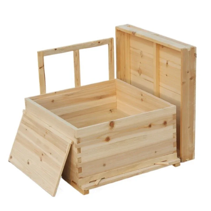 

Bee hive Boiled wax Seven-frame small Full set of fir beehive Standard medium beekeeping tools