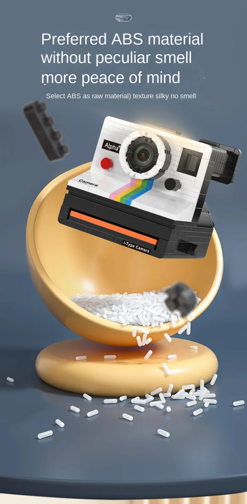 802 stücke Mini Baustein Vintage Modell Polaroid Retro Kamera Erwachsene Sammlung Ornamente IDEEN Serie Spielzeug Mädchen Geburtstag Geschenke – Detail 9