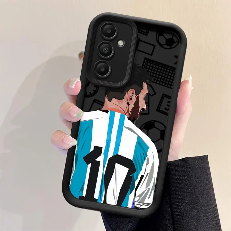 Funda de teléfono suave de TPU con número de fútbol para Samsung Galaxy A32 A33 A56 A24 A16 A34 A36 A14 A26 A23 A22 A12 A13