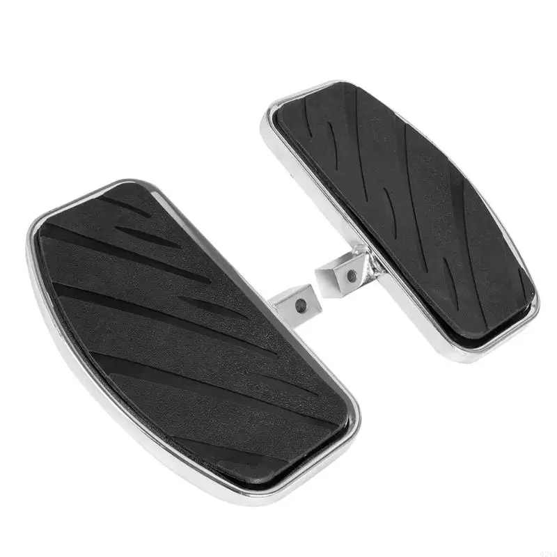 Motorcycle Foot Pedals Rubber Grip Surfaces Weather Resistant Aluminum Footrest