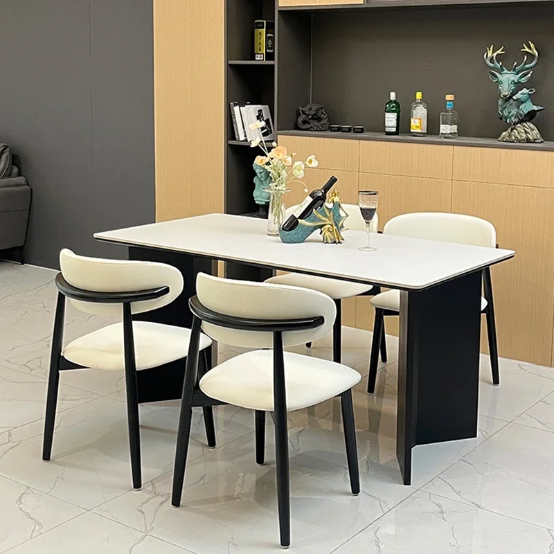

Nordic Solid Wood Dining Table Modern Minimalist Luxury Rectangle Dining Table Vintage Luxury Juegos De Comedor Home Furniture