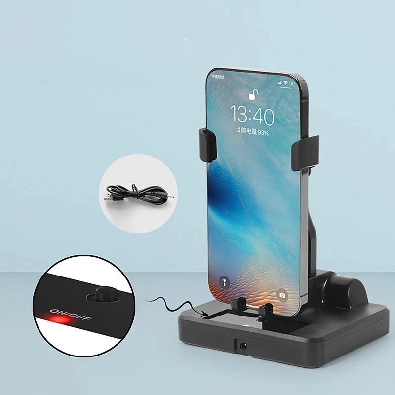 ขาตั้งโทรศัพท์แบบตั้งโต๊ะ ปรับหมุนอัตโนมัติ สำหรับ iPhone Samsung Xiaomi Huawei ขาตั้งโทรศัพท์แบบแกว่งซ้ายขวา