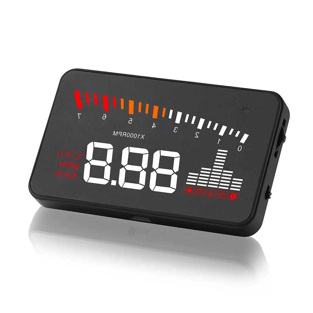 

Universal OBD2 X5 Head Up Display Car LED Display Speedometer Windshield Projector with Digital Speed Clock Function
