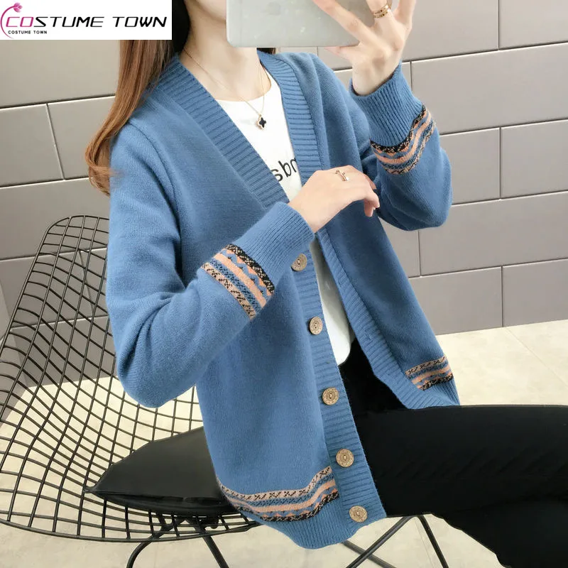 

Ethnic Style Sweater Coat Women's Spring and Autumn 2023 New Women's Short Loose Long Sleeve Top Fashion Knitted Cardigan