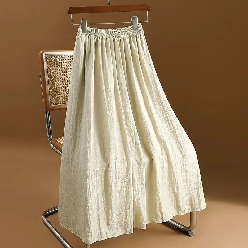 Half length skirt, children's summer new high waist slimming A-line umbrella skirt, small stature Zen inspired Yamamoto skirt