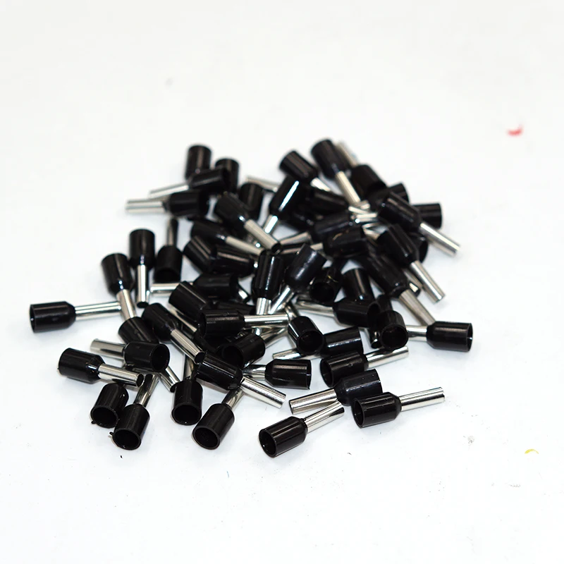 100pcs Ferrules Terminal Block Cord End Wire  Copper Crimp Connector Electrical Crimp Terminator E0508 E7508 E1008 E1508 E2508