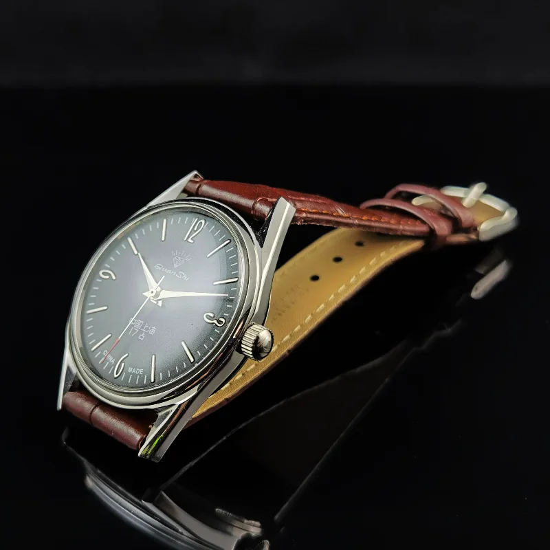 Shanghai Watch Manual Manipulator Minimalist Retro Dress Watch 17 Zuan 8120 Movement