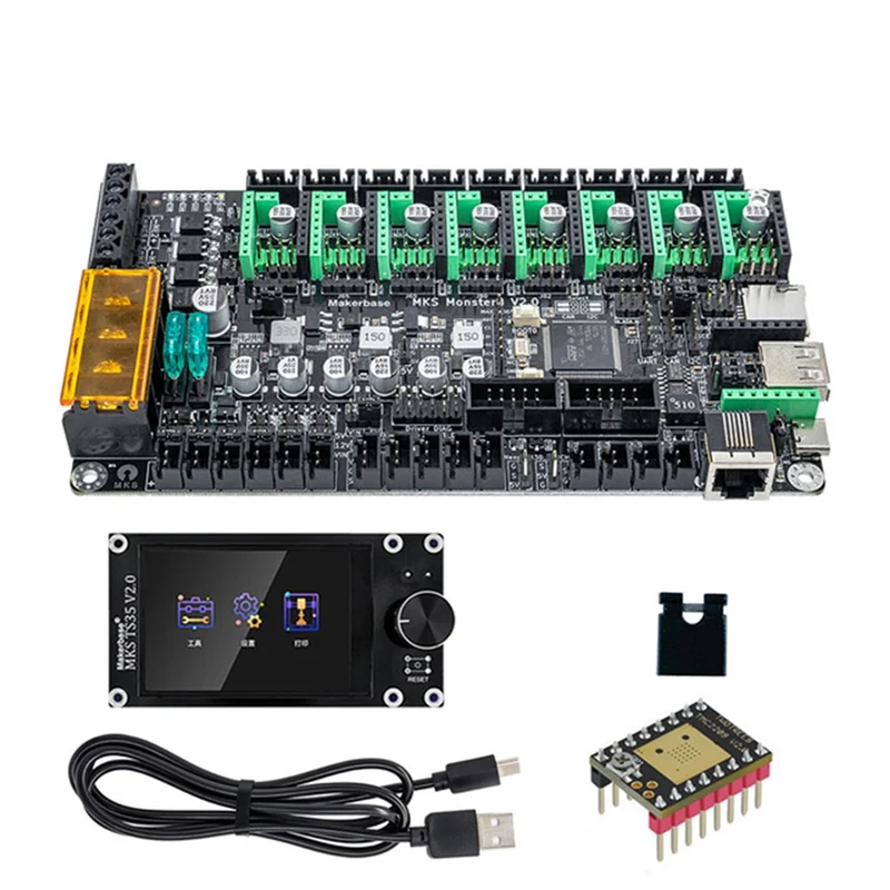 AT82-For MKS Monster8 V2 32Bit Control Board With TS35 TFT Touch Screen TMC2209 For 3D Printer Octopus Spider Voron VS