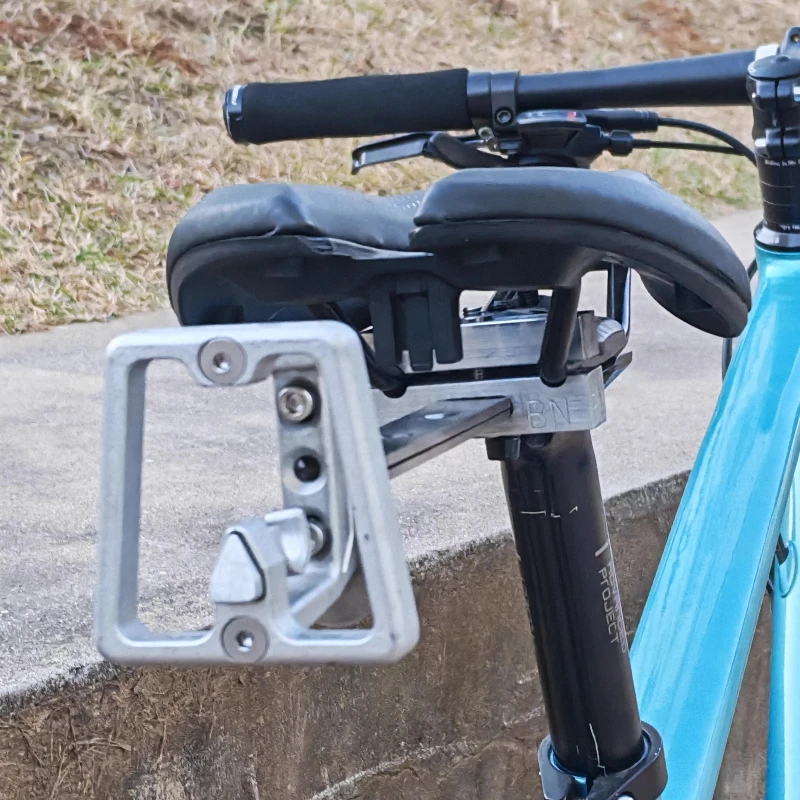 304 Stainless Steel Rear Bike Rack with Pig Nose Base Sturdy Conversion Frame Luggage Carrier Bicycle Cycling Accessories