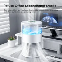 Mini Desktop Air Purifier, Efficient Purifying Smoke, Double Formaldehyde Removal, Quiet Air Cleaner for Home Office Kitchen