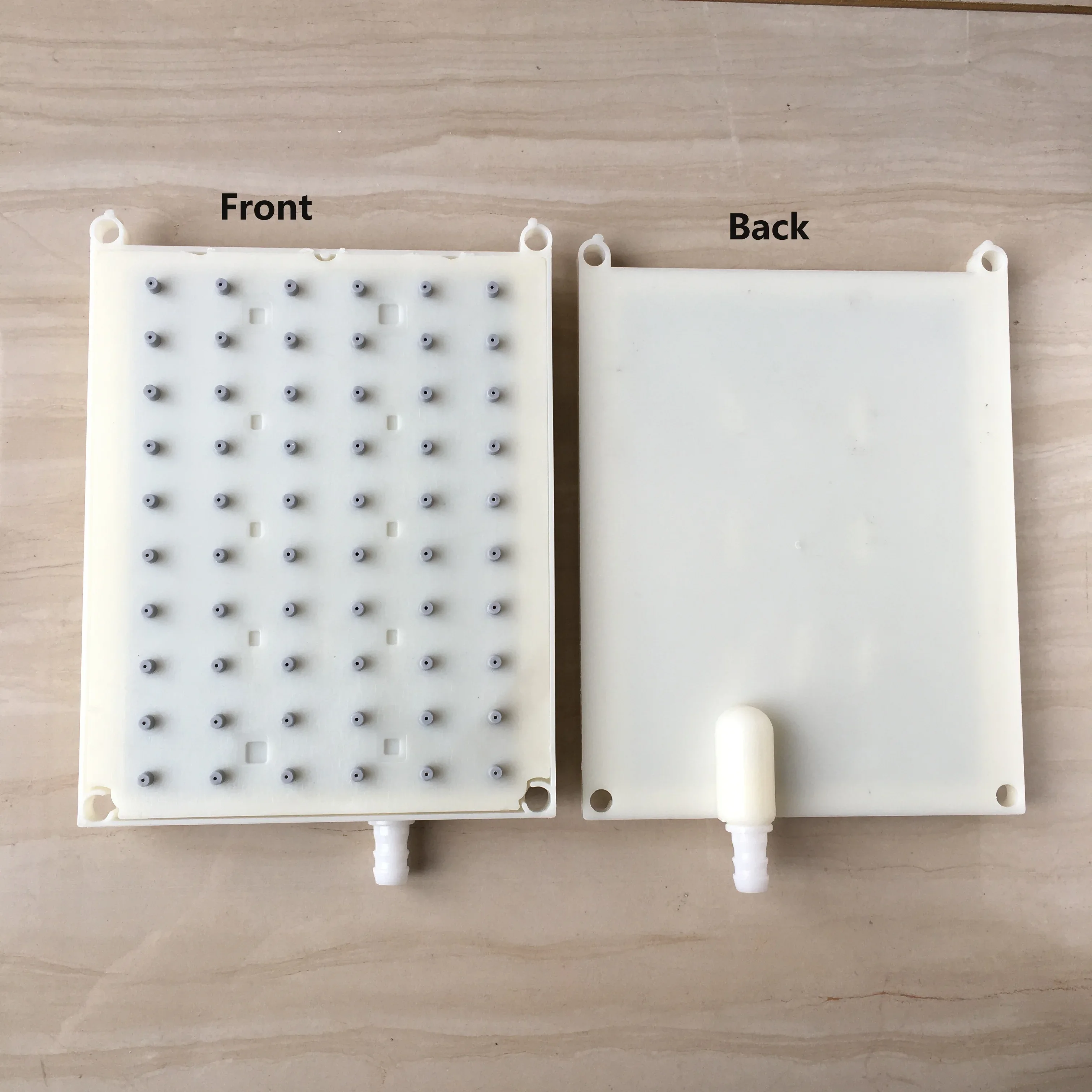 

ABS 137mmx180mm Rectangular Shower intubation type interface Shower head 6 * 10 hole Top Spray Shower Head Accessories