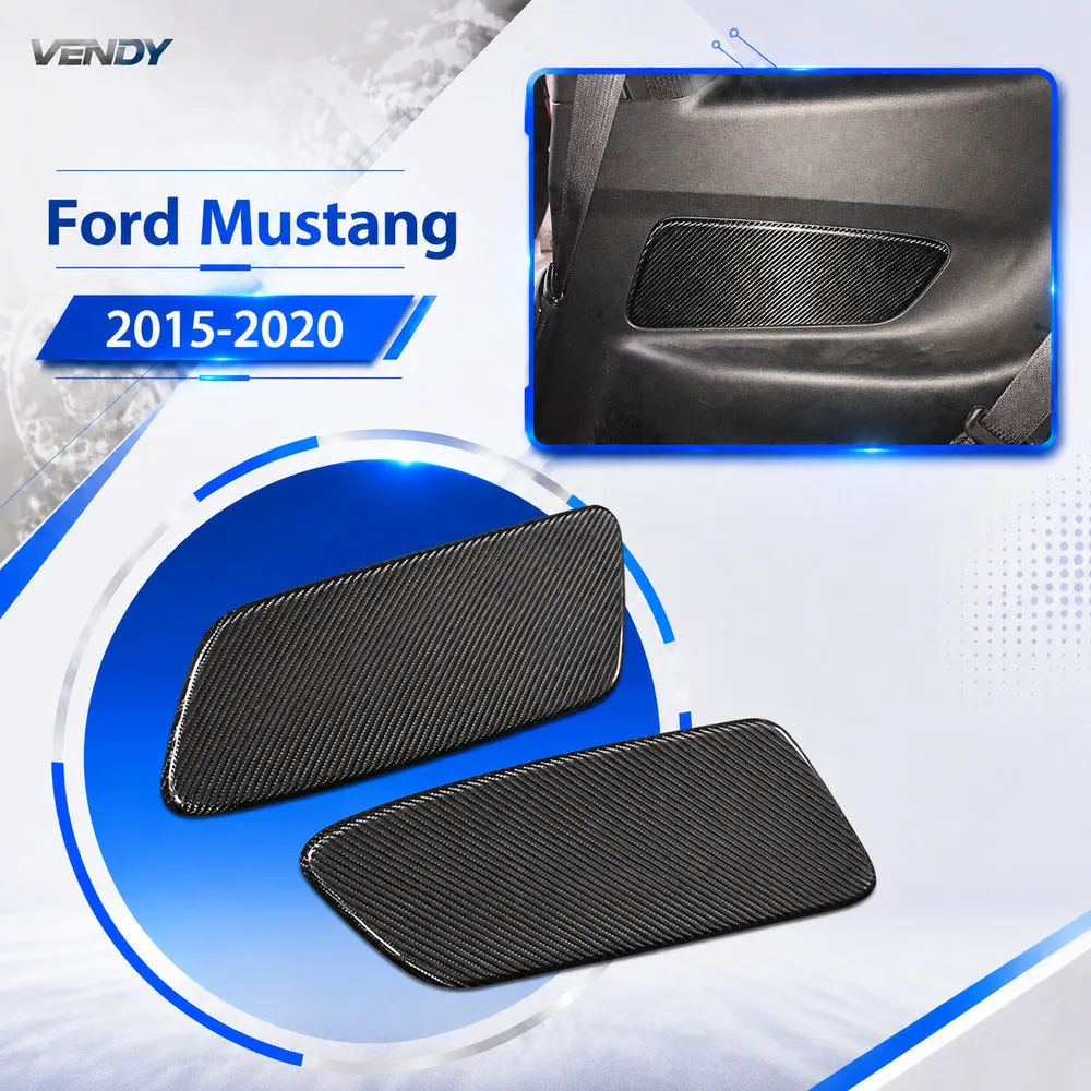Real Carbon Fiber For Ford Mustang 2015-2020 Rear Row Cover Decorative Sticker Cover Trim Modified Parts Accessories