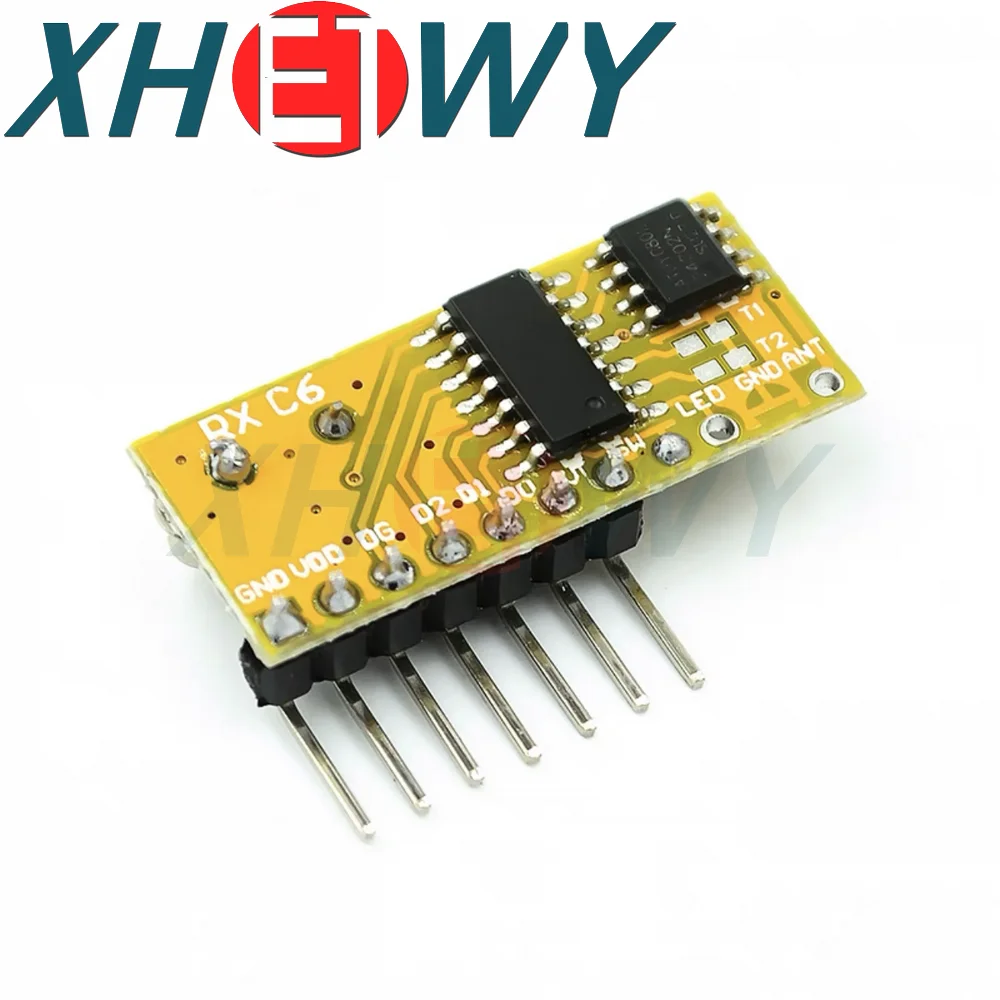 RXC6 433Mhz Wireless Receiver Module PT2262 Code Superheterodyne 433Mhz Receiver Electronic DIY Kit PCB for Arduino/AVR
