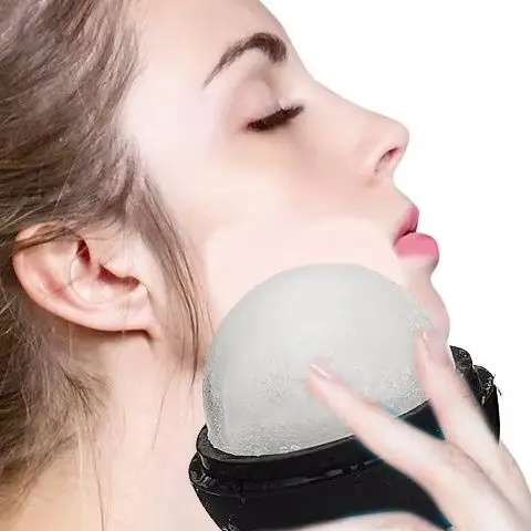 Rodillo de hielo para belleza Facial, herramientas para el cuidado de la piel, cubo Facial de hielo, molde de hielo de silicona, accesorios de belleza, 1 ud.