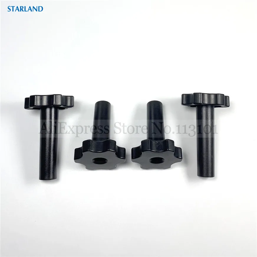 4 Pieces Black Tight Screw Nuts New Fittings Clamping Nuts M8 /M10 Soft Serve Ice Cream Machines Accessories Flower Form Knob