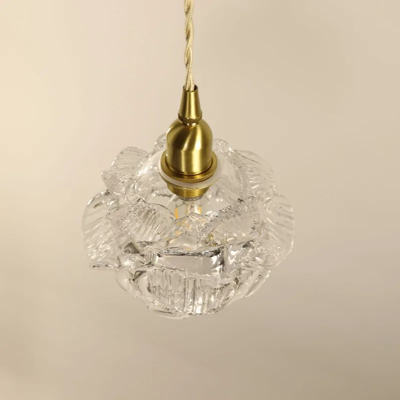 

Little Rose Romantic French Pendant Light Restaurant Bar Counter Coffee House Illumination Hanging Lamps Bedroom Decor Wall Lamp