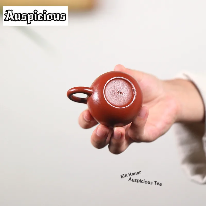 90ml Exquisite Yixing Purple Clay Teapots Handmade Dragon Egg Pot Raw Ore Zhu Mud Tea Soaking Kettle With Filter Zisha Tea Set