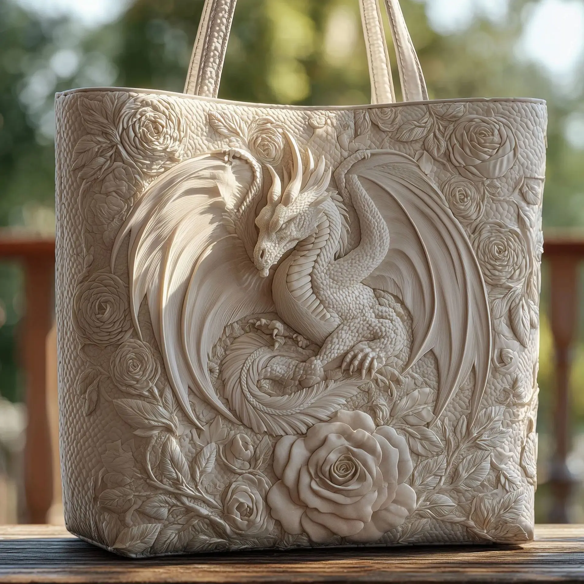 2025 nuevo bolso de magnolia dulce con estampado 3D, bolso de hombro con estampado de dragón para mujer