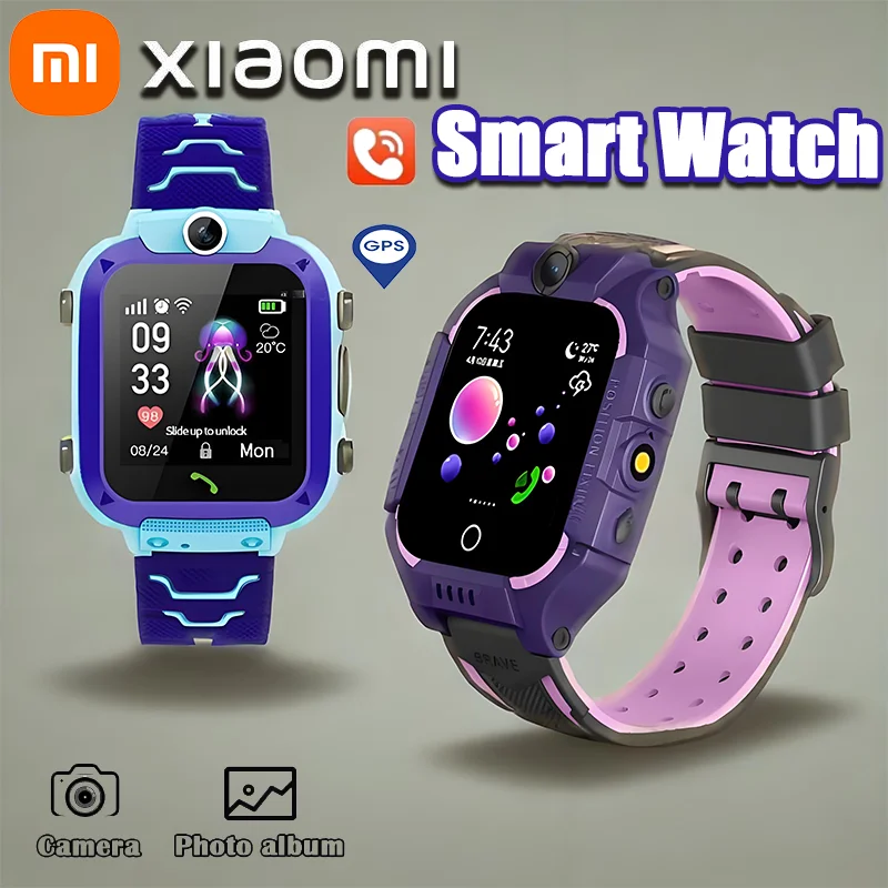 Xiaomi Kids 4G Смарт-часы SOS GPS Местоположение SIM-карта Вызов Детские Смарт-часы Камера Водонепроницаемый подарок для мальчиков и девочек для Ios Android