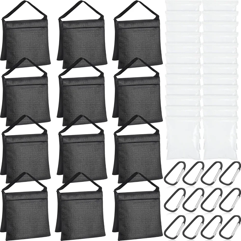

12 Pack Heavy Duty Sandbags for Photography Tripod Light Stand Studio Boom Outdoor Video Set Black