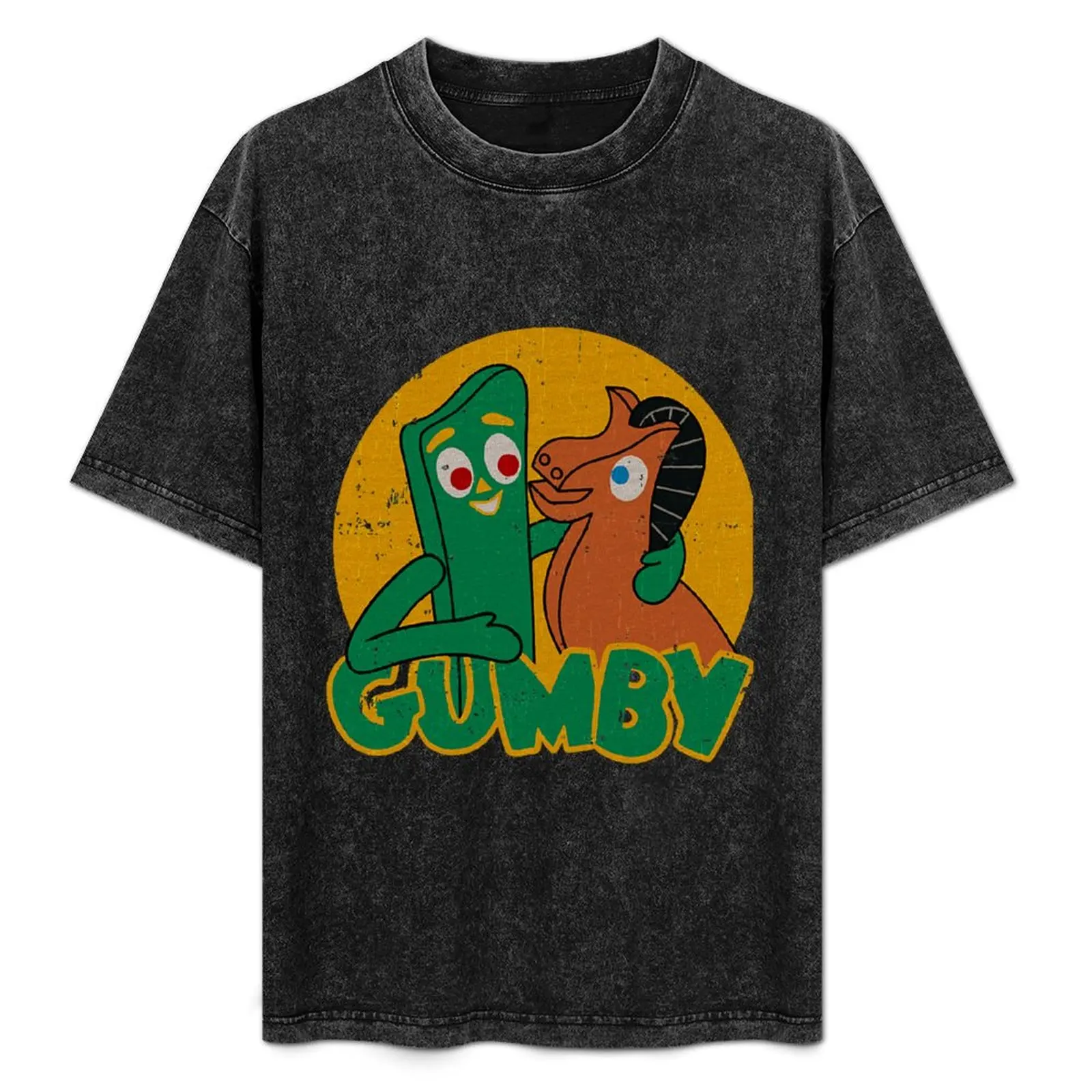 

Винтажная футболка Gumby, базовая мужская футболка с коротким рукавом