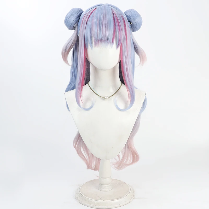 NIJISANJI Virtual YouTube Aoi Sakura Cos Cosplay Wig Halloween Carnival Party Prop Synthetic Hair Heat Resistant Fiber + Wig Cap
