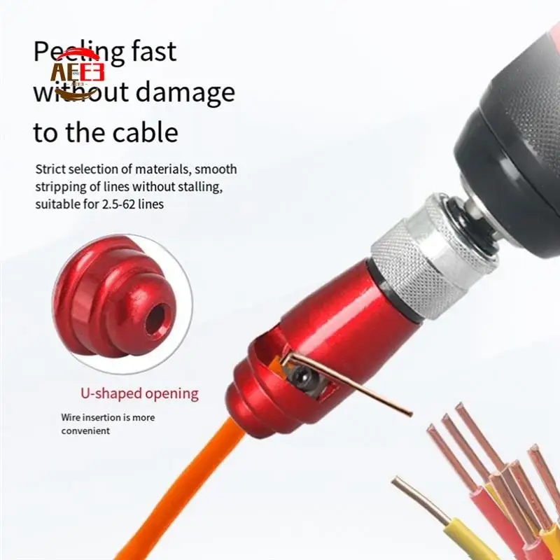 

AEE3-Electric Wire Stripper Knife Hexagonal Handle Electrical Wire Peeling Machine For Power Drill Driver Wire Stripping Tool