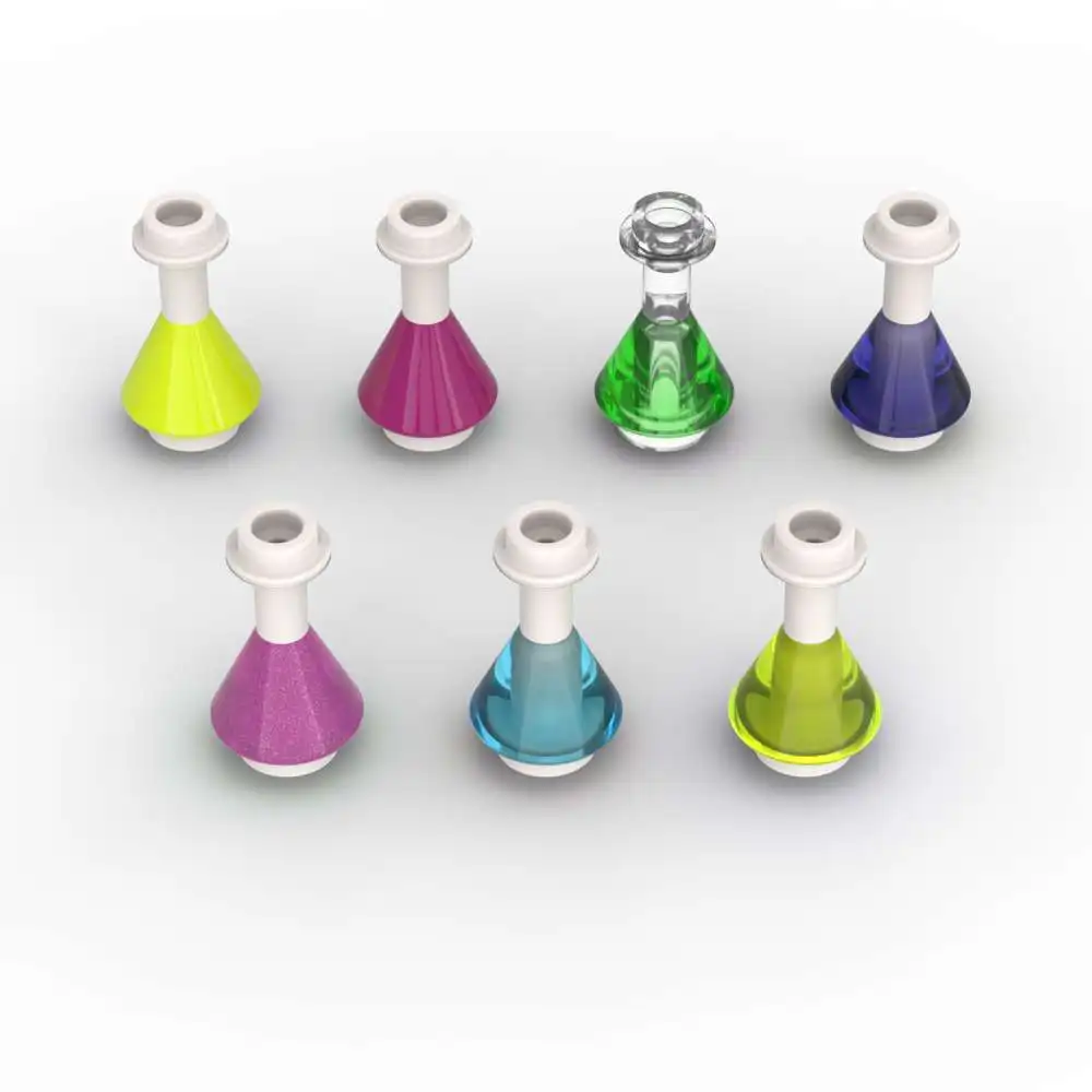 MOC 10PCS 93549 Set de Bloques de Construcción de Frascos de Farmacia y Botellas de Agua Medicinal, Compatible con Perfumes, Juguetes para Niños y Niñas, Regalos