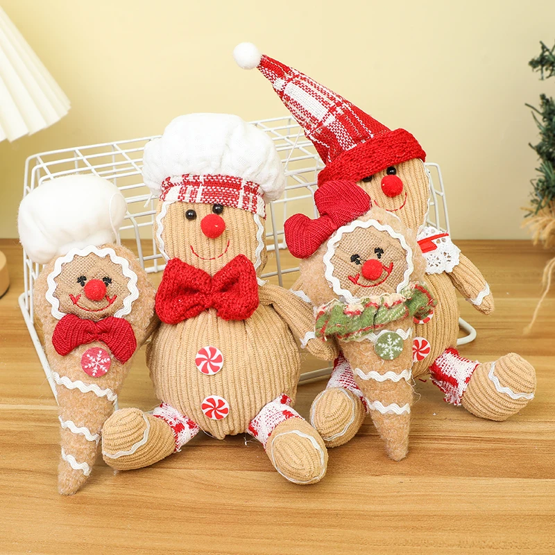 

Christmas Gingerbread Man Doll Creative Doll Xmas Tree Hanging Ornaments Christmas Decor for Home 2025 New Year Navidad Gifts