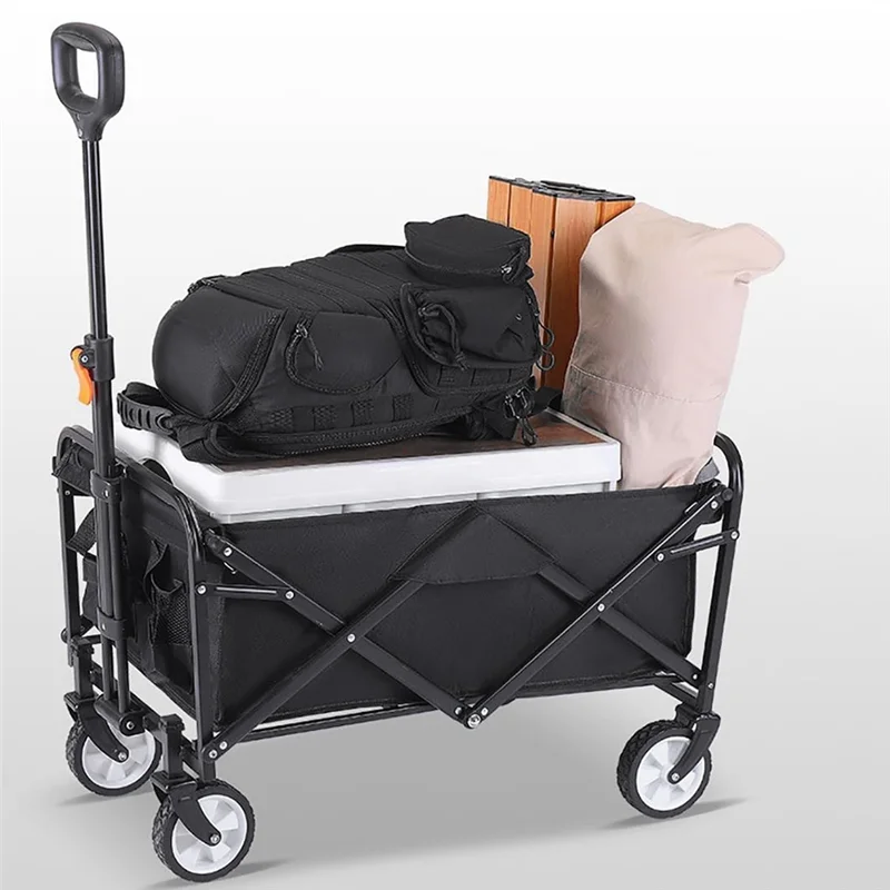 AB11-Wagon Carrito de playa con revestimiento, bolsillo de tela de gran capacidad para carro/carrito de camping