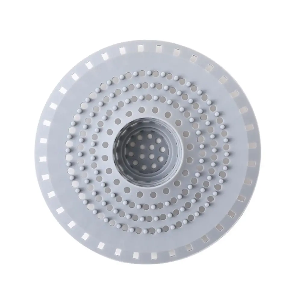 

2pcs Anti-blocking Sink Strainer Round Shape Hair Filtration Drain Filter Silicone Soft Floor Drain Waste Catcher Shower Room
