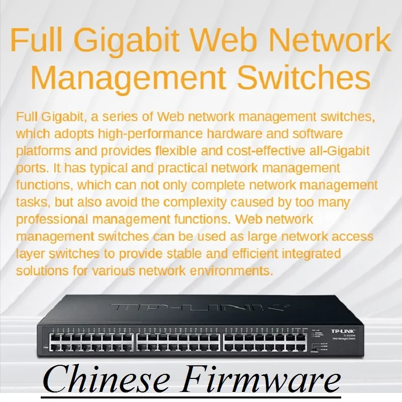 

Plug&Play 48 RJ45 Ports Desktop Gigabit 1000Mbps Switch Ethernet Network Switch Web Management VLAN QoS Chinese-Firmware