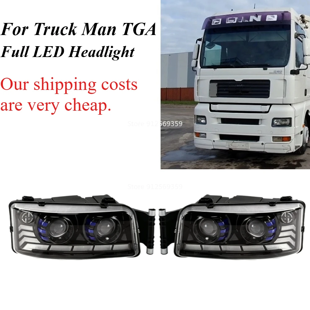 1 PCS Full LED Head Light fit for Truck Man TGA Conversion Full LED Headlight