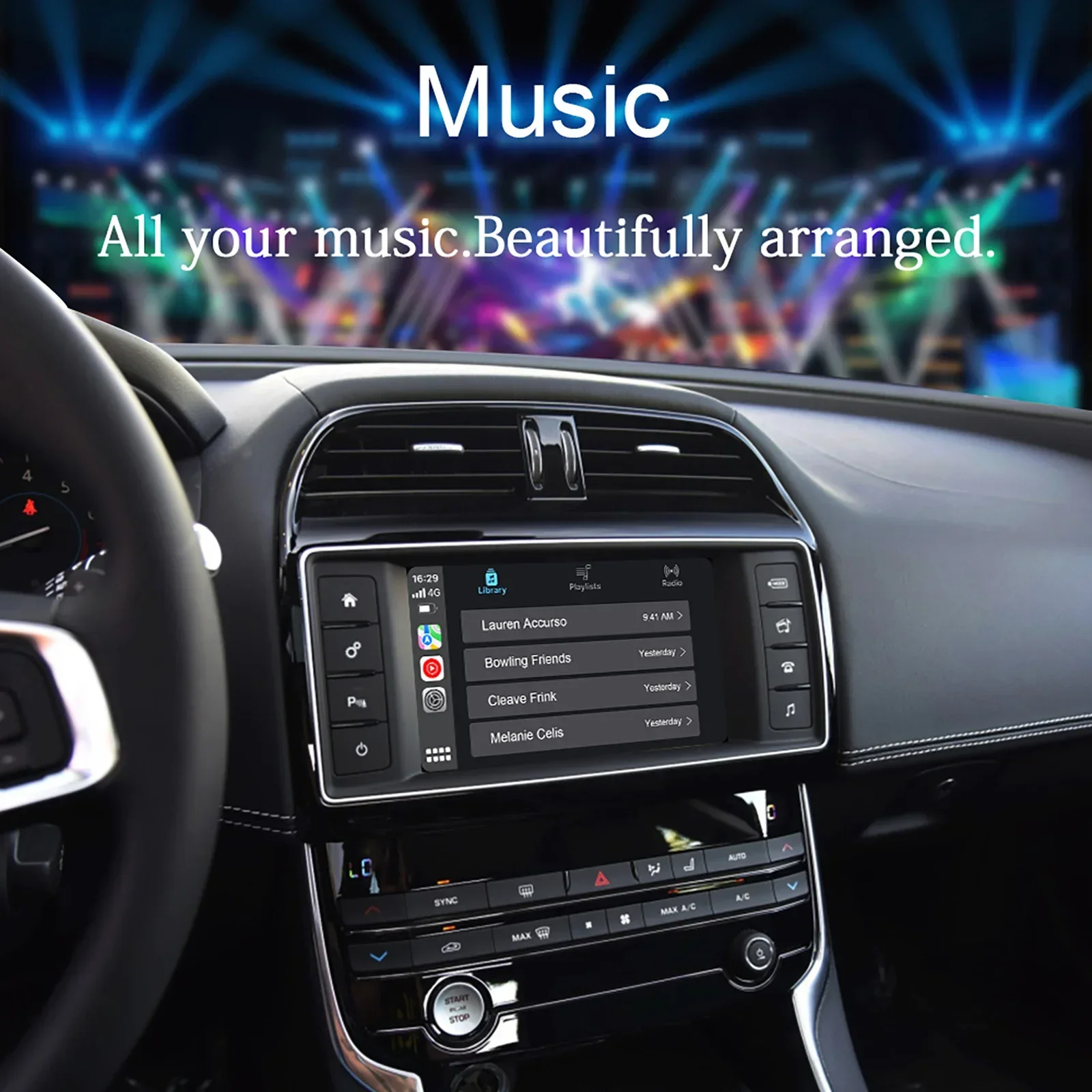 Wireless Carplay Android Auto Fits For Land Rover Jaguar Bosch Discovery4 Evoque Freelander2 XE XF XJL - view 5