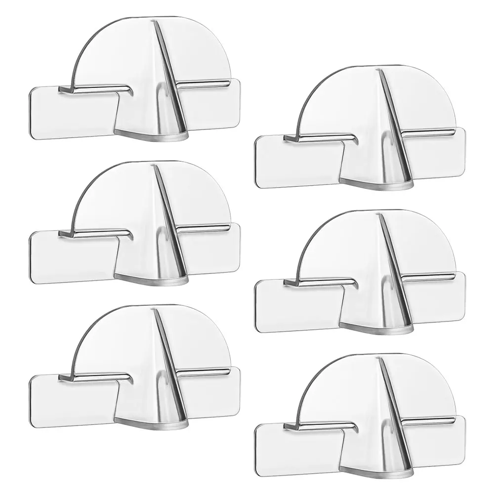 

6pcs Transparent Glasses Storage Rack Clear Display Sunglasses Frame Wall Mounted Eyeglasses Organizer Plastic Hanging Shelf