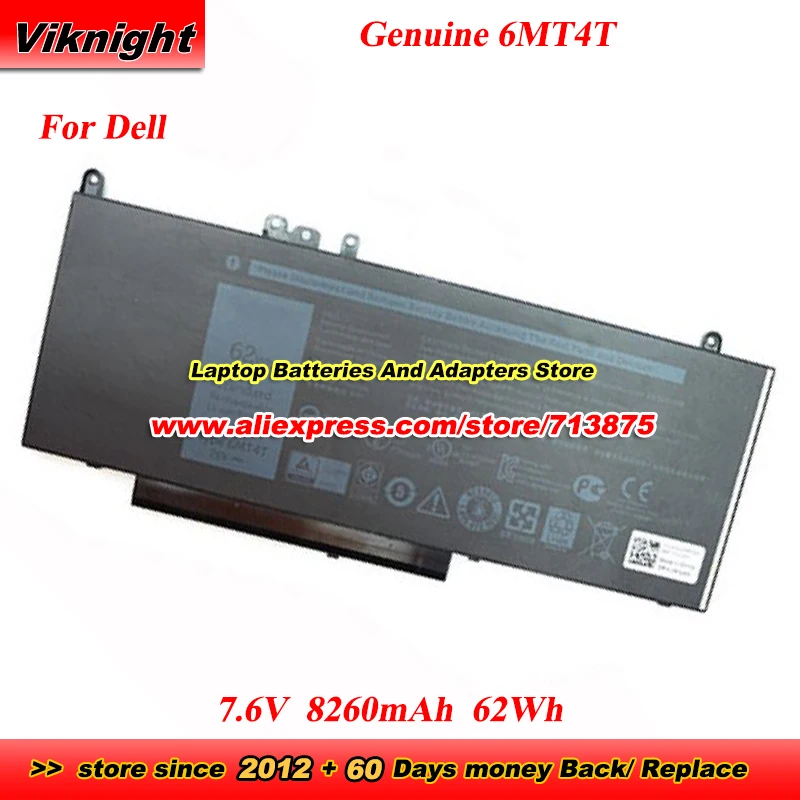 

Original 6MT4T Battery 79VRK TXF9M G5M10 8V5GX 7FR5J CHWGG HK60W for Dell Latitude E5250 E5470 E5570 E5450 E5550 Precision 3510
