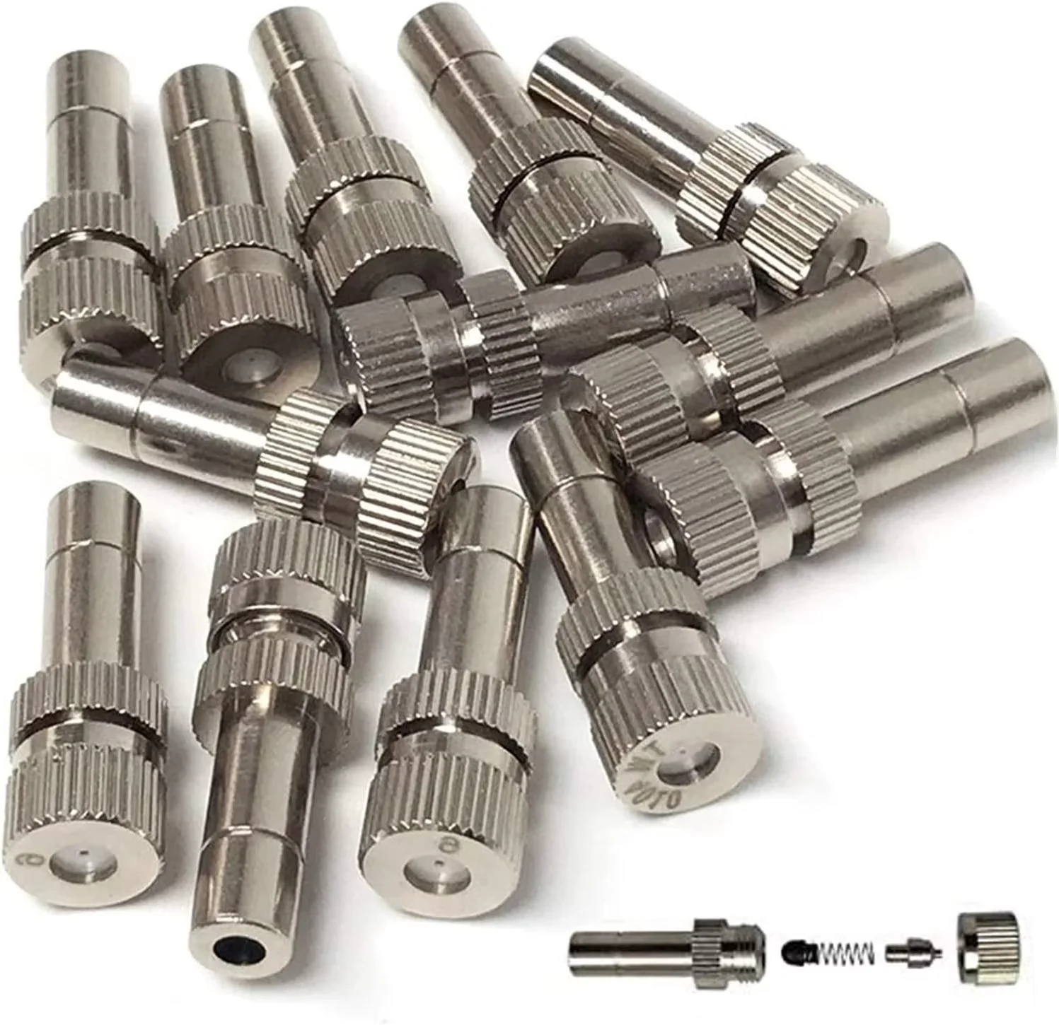 Mist Cooling Slip Lock Nozzle Low Pressure Micro Quick Connectors Garden Irrigation Sprayers With Filter Garden Misting Sprayer