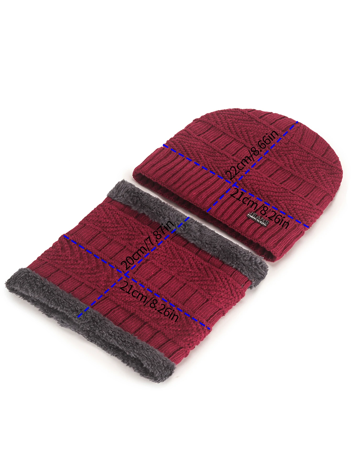 Winter Beanie Hat Scarf Set Warm Knit Skull Cap and Scarf for Men Women Multi-Color