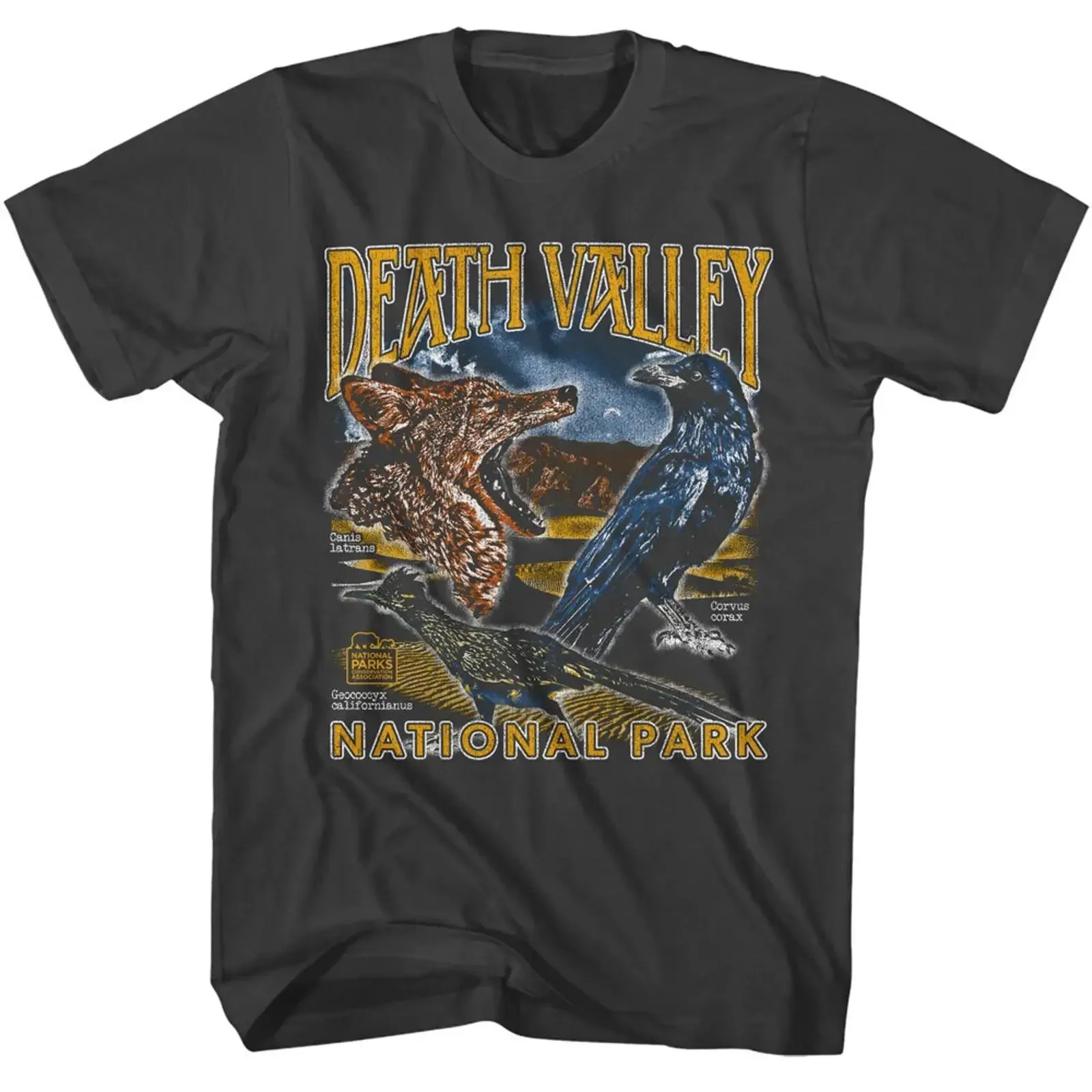 United States Death Valley National Park Coyote Road Runner Crow Men's T Shirt Image 1 of 4 vintage Washed homme streetwear