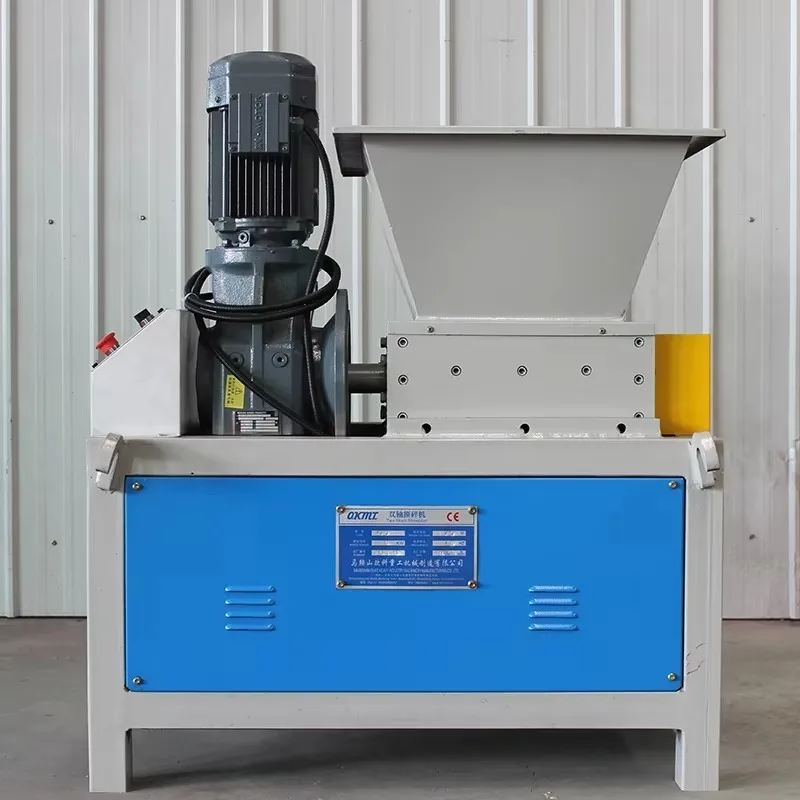 Automatic Dual Axis Shredder for Scrap Iron Tires Clothes Metal Household Appliances Plastics Engine Bearing 1-Year Warranty
