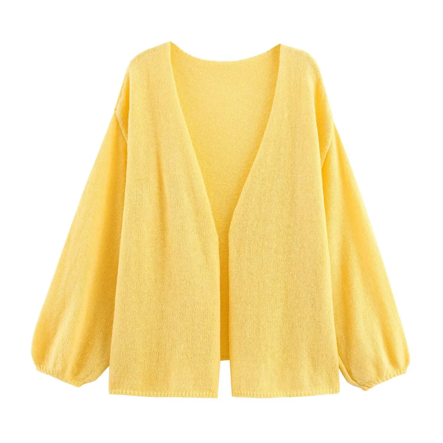 

2025 Spring Woman Casual Chic Long Sleeve V-Collar Knitted Long Sleeve Top Fashion Simple Women Cardigan Vintage Knitwear Tops
