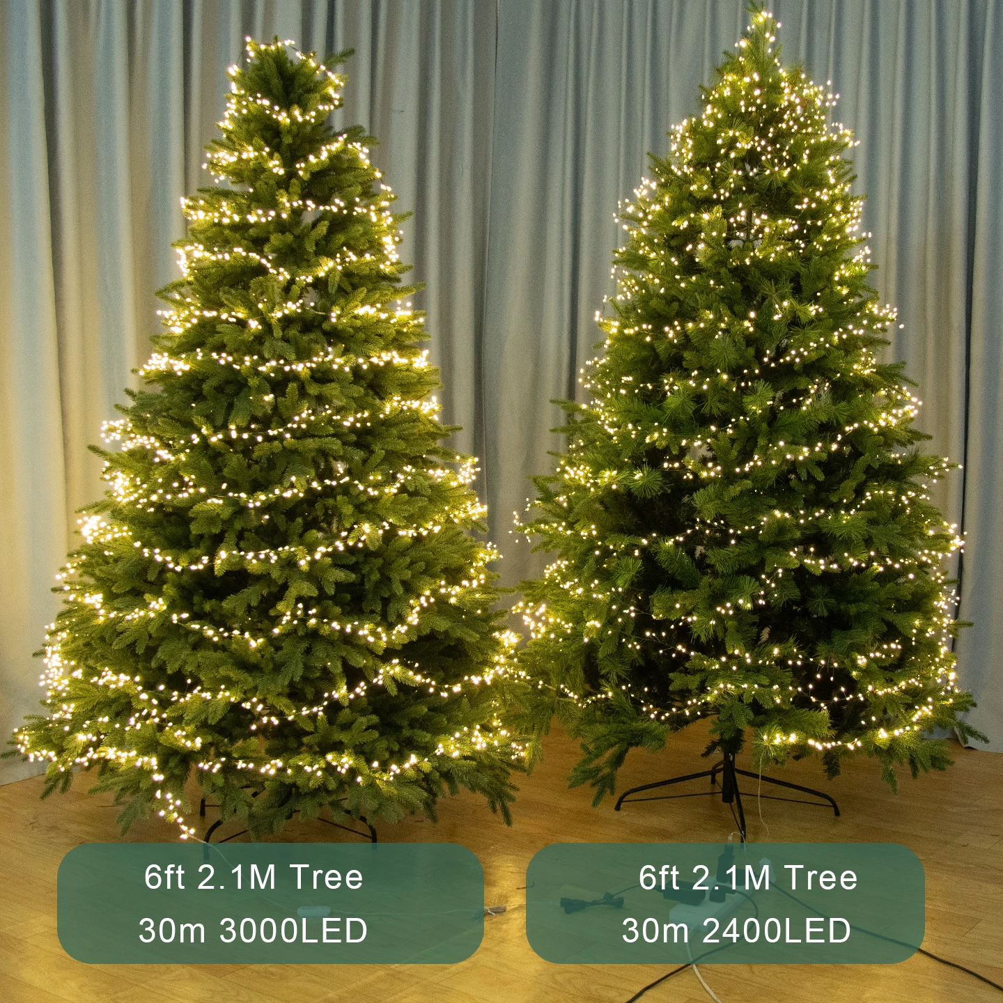 Ghirlanda di decorazioni natalizie Filo di rame LED Petardo Luci a corda Cluster remoto Luce fata per la decorazione della stanza della festa nuziale