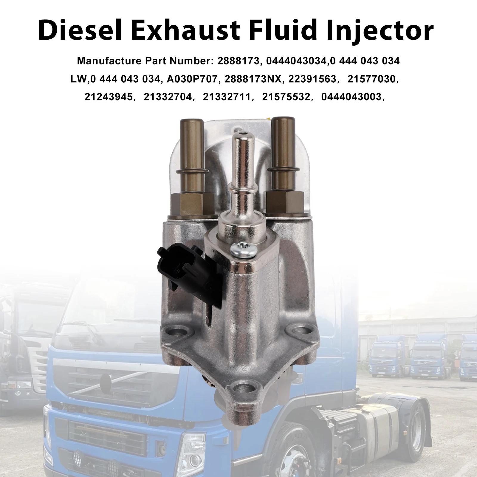 

Artudatech Exhaust Fluid Injector Dosing Unit 0444043087 Fit for Volvo Truck Engine D11 D13 2008-2013 Car Accessories