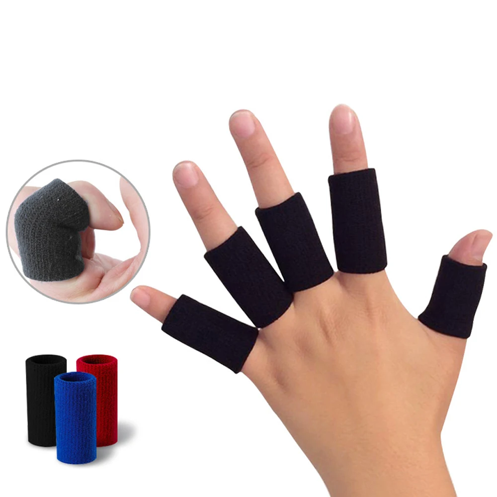 

Finger Brace Splint Sleeve Elastic Nylon Breathable Basketball Finger Protection Guard Badminton Volleyball Finger Cover