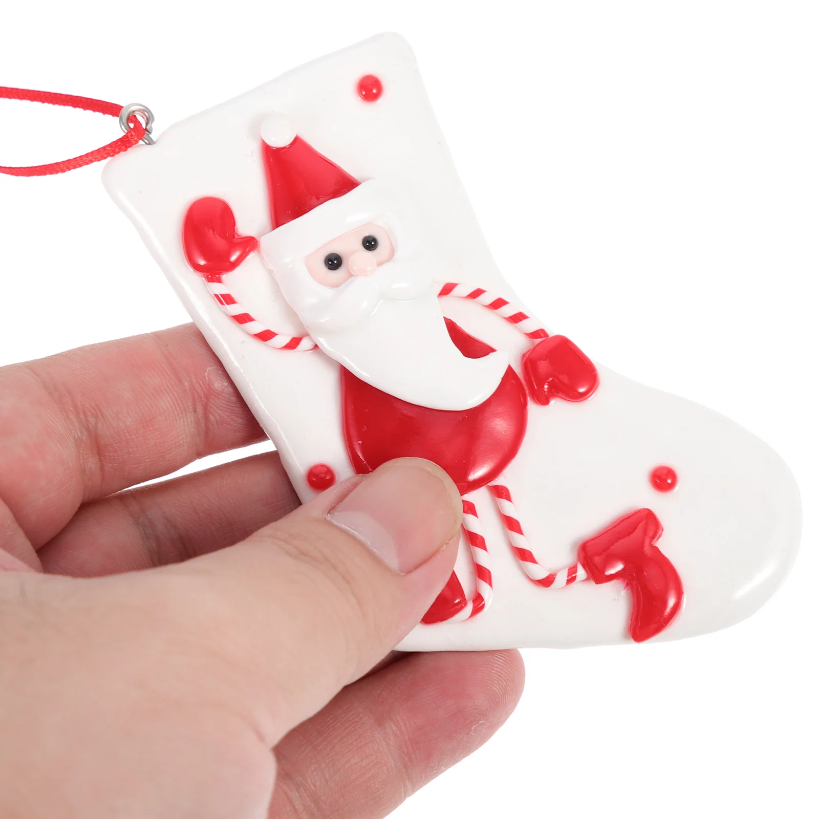 

2 Pcs Christmas Tree Ornaments Decorative Hanging Xmas Polymer Clay Soft Decorations