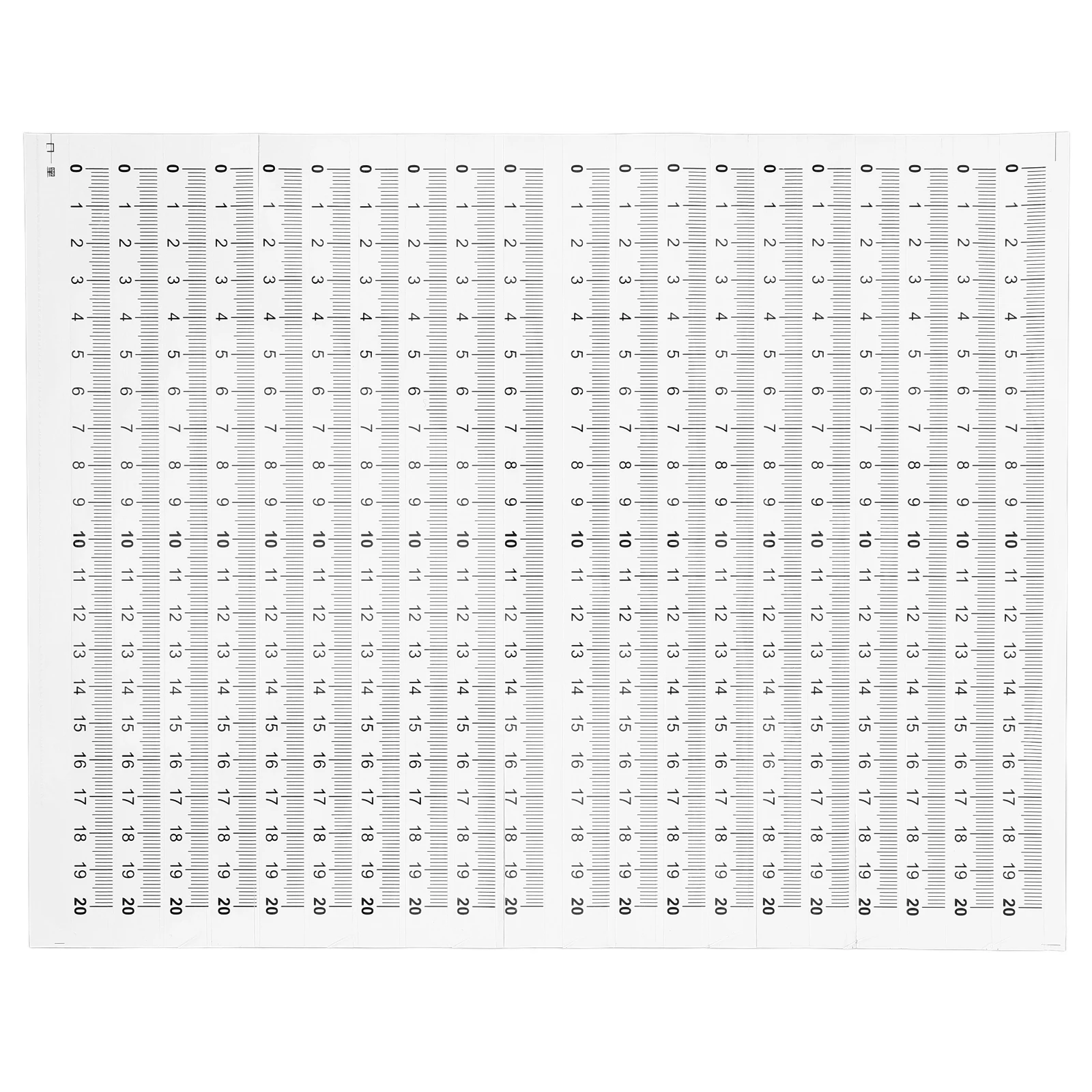 

20Pcs Waterproof Adhesive Ruler Scale Stickers Self Adhesive Measuring Tape Clear Black Font Strong Adhesion Long Lasting Sticky