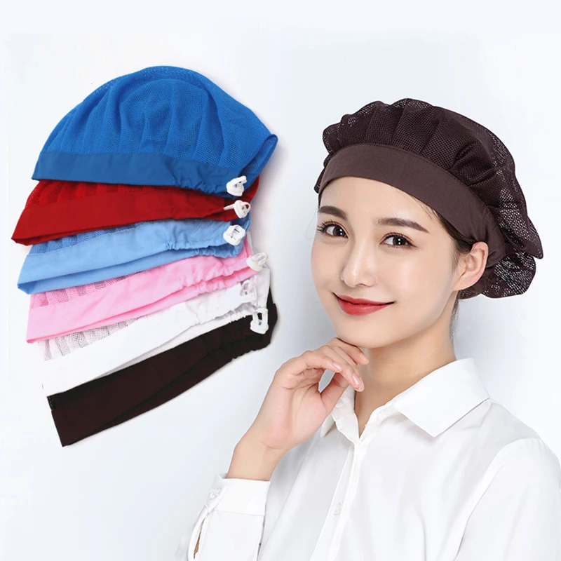 MenWomen Net Caps Bakery Baking Workshop Work Hat Bouffant Cap Hairnet Food Service Cooking Kitchen Bundled Hair Work Head Cover