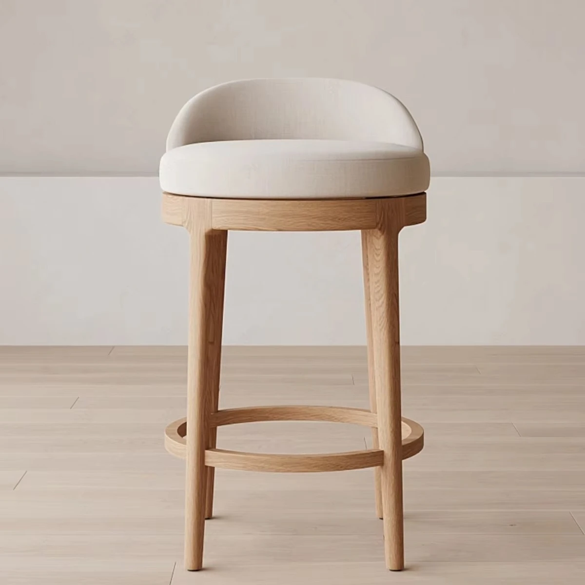 Sageliving Modern Tall Counter Furniture Minimalist Low Back Swivel Fabric Bar & Counter Stool