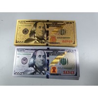 20/50/100pcs USD 100 Dollars 24k Gold Foil Golden USD 100 Dollar Fake Bills Paper Money Banknotes Crafts