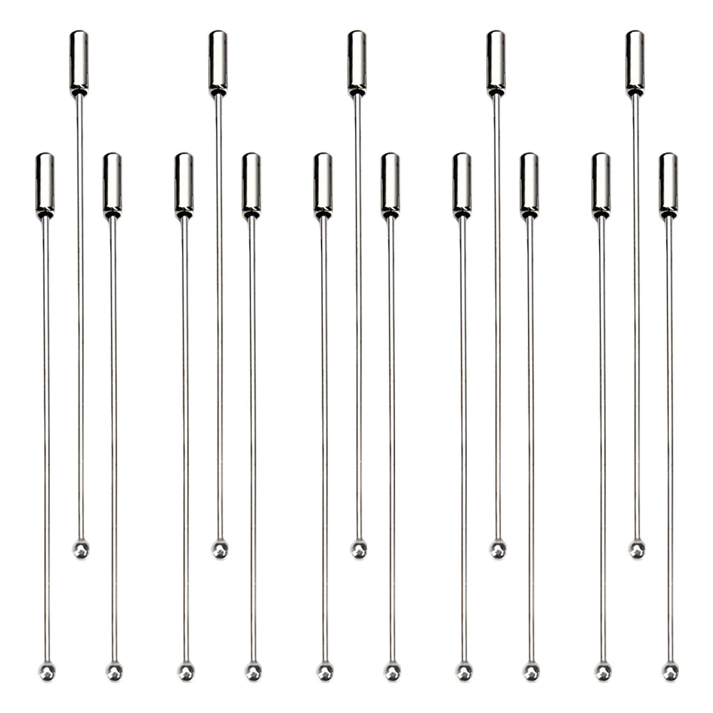 

40 Pcs White K Brooch Pins Hat Lapel DIY Craft Supplies Wedding Accessories Long Pin Metal Sturdy Durable Jewelry Needle